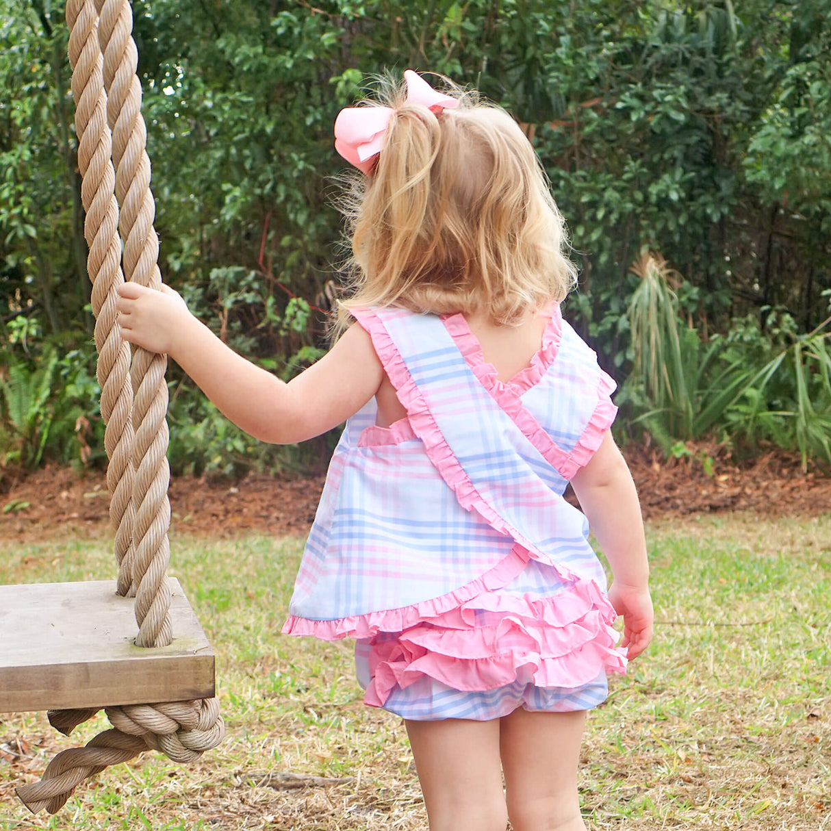 Pastel Plaid Popover Set