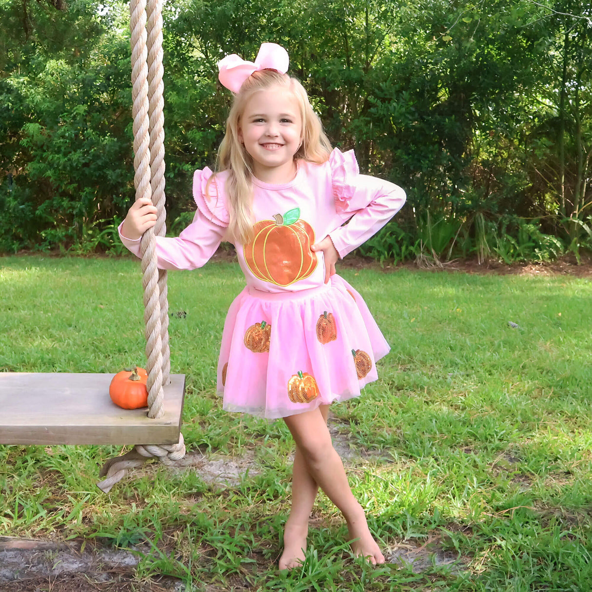 Pumpkin Sequin Tutu Skirt