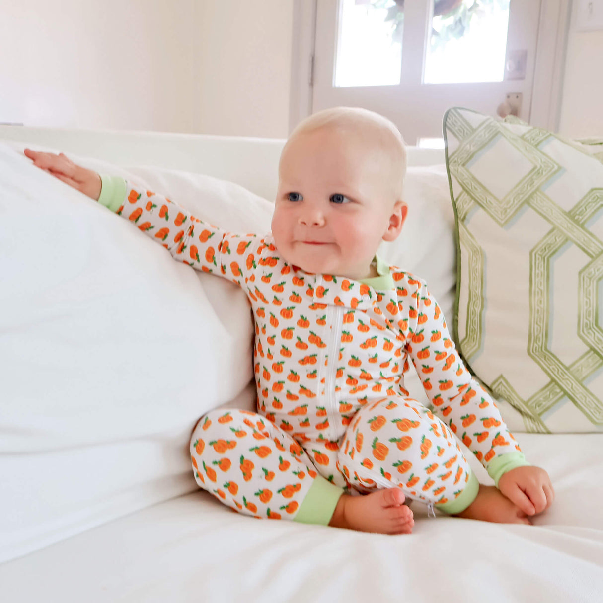 Pumpkin Patch Green Zip Sleeper