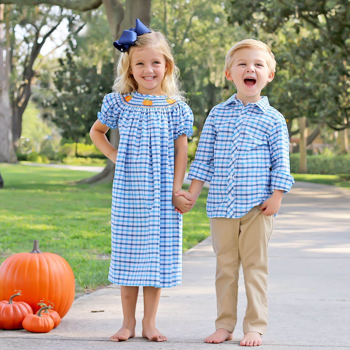 Blue Plaid Button Down Shirt