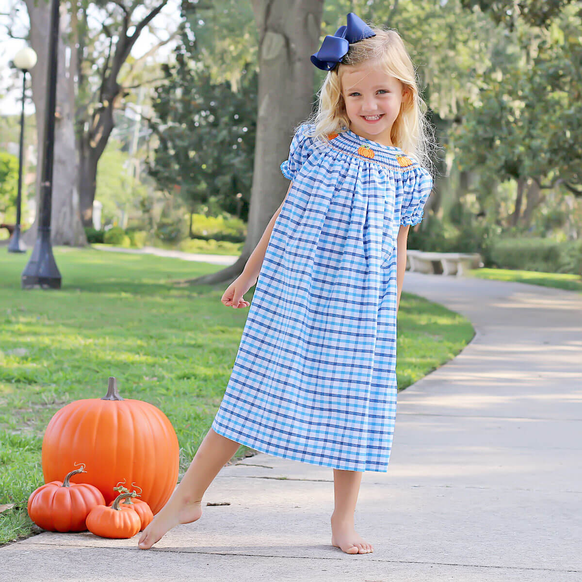 Fall Is In The Air Smocked Dress