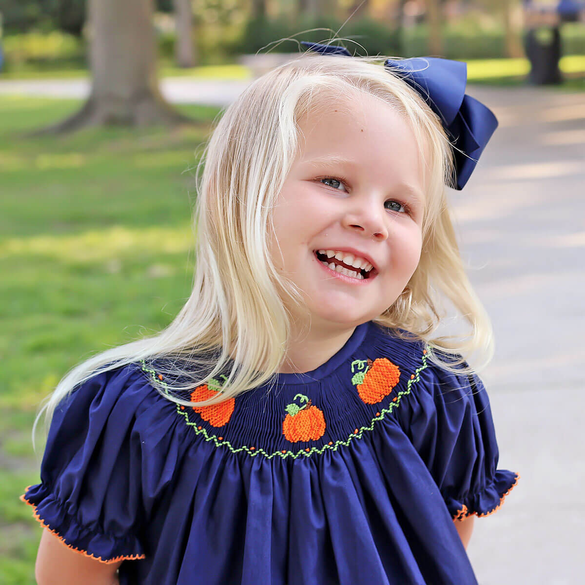 Pumpkin Please Smocked Bloomer Set