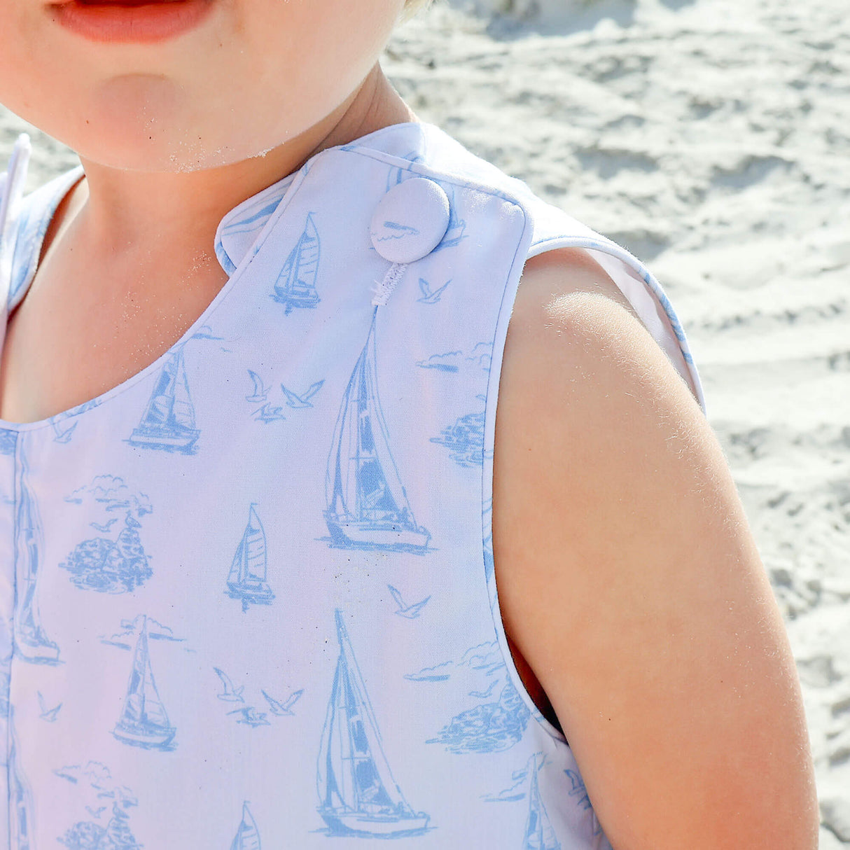 Nautical Blue Sailboat Jon Jon