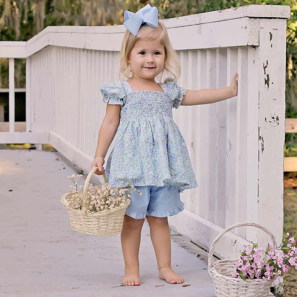 Enchanted Floral Smocked Hannah Short Set