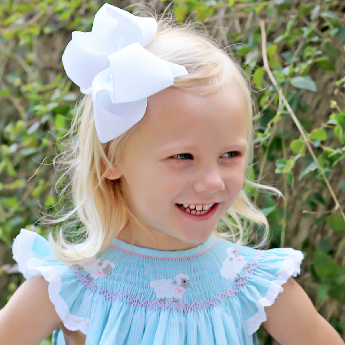 Baby Lamb Smocked Mint Dress