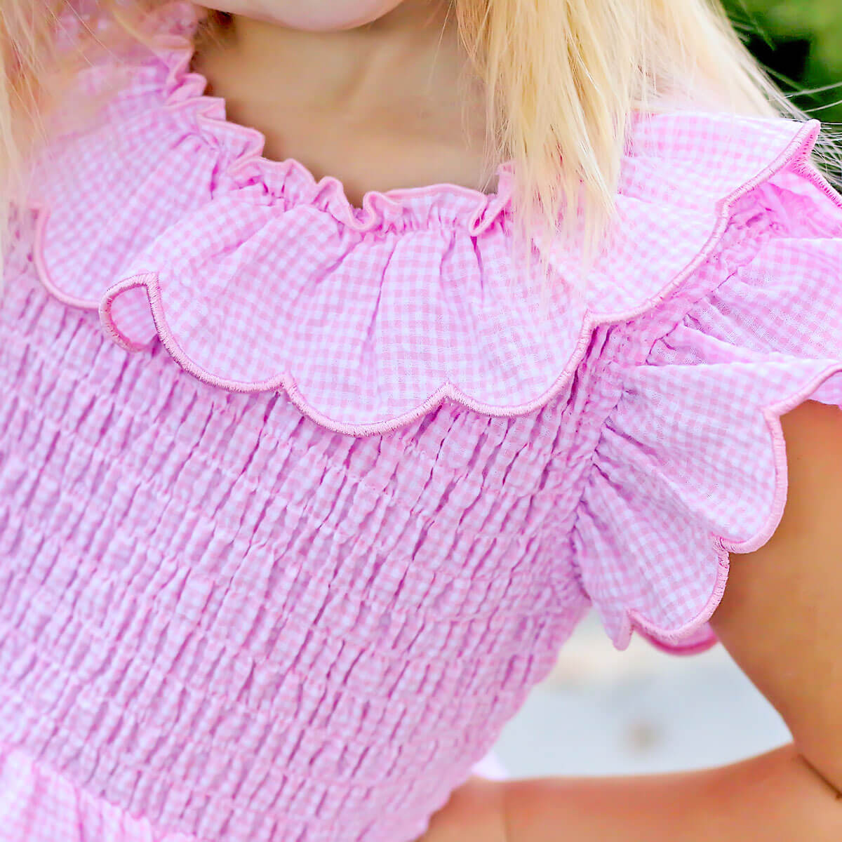 Pink Gingham Zoe Skirt Bubble