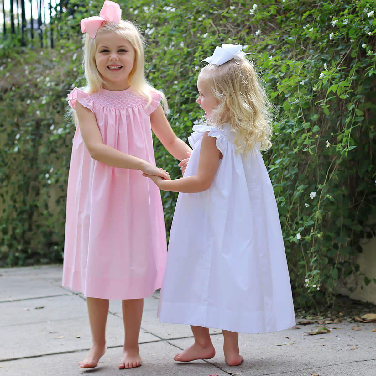 Shine Like A Pearl White Smocked Dress