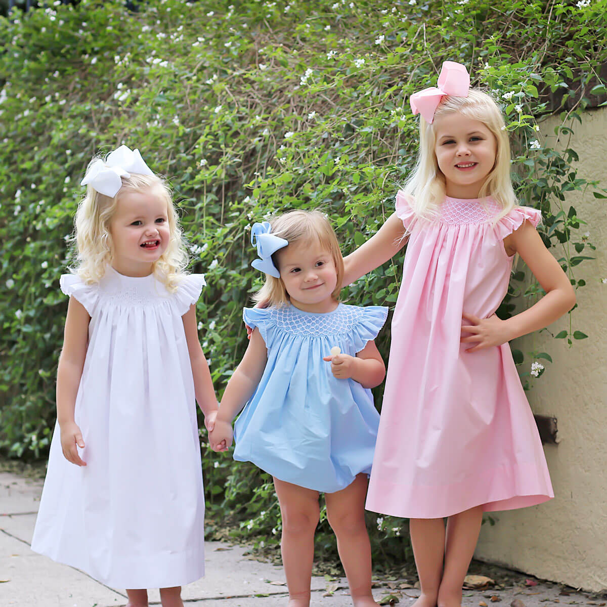 Shine Like A Pearl Pink Smocked Dress