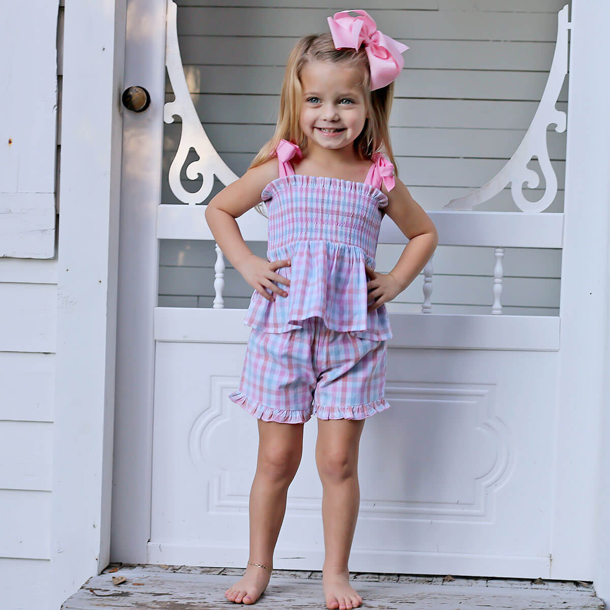 Pastel Check Aurora Short Set