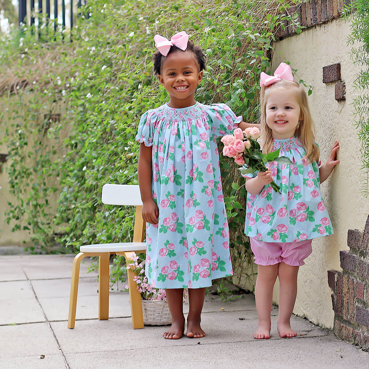 Rose Arbor Smocked Bloomer Set
