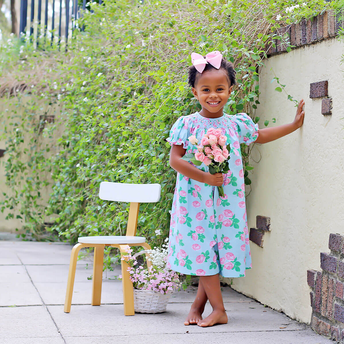 Rose Arbor Smocked Bishop Dress