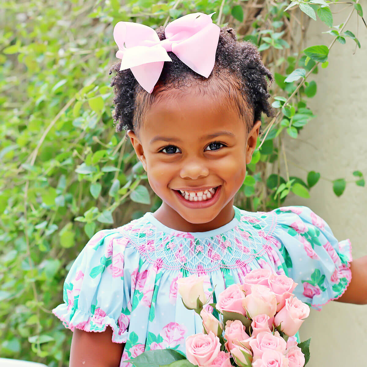 Rose Arbor Smocked Bishop Dress