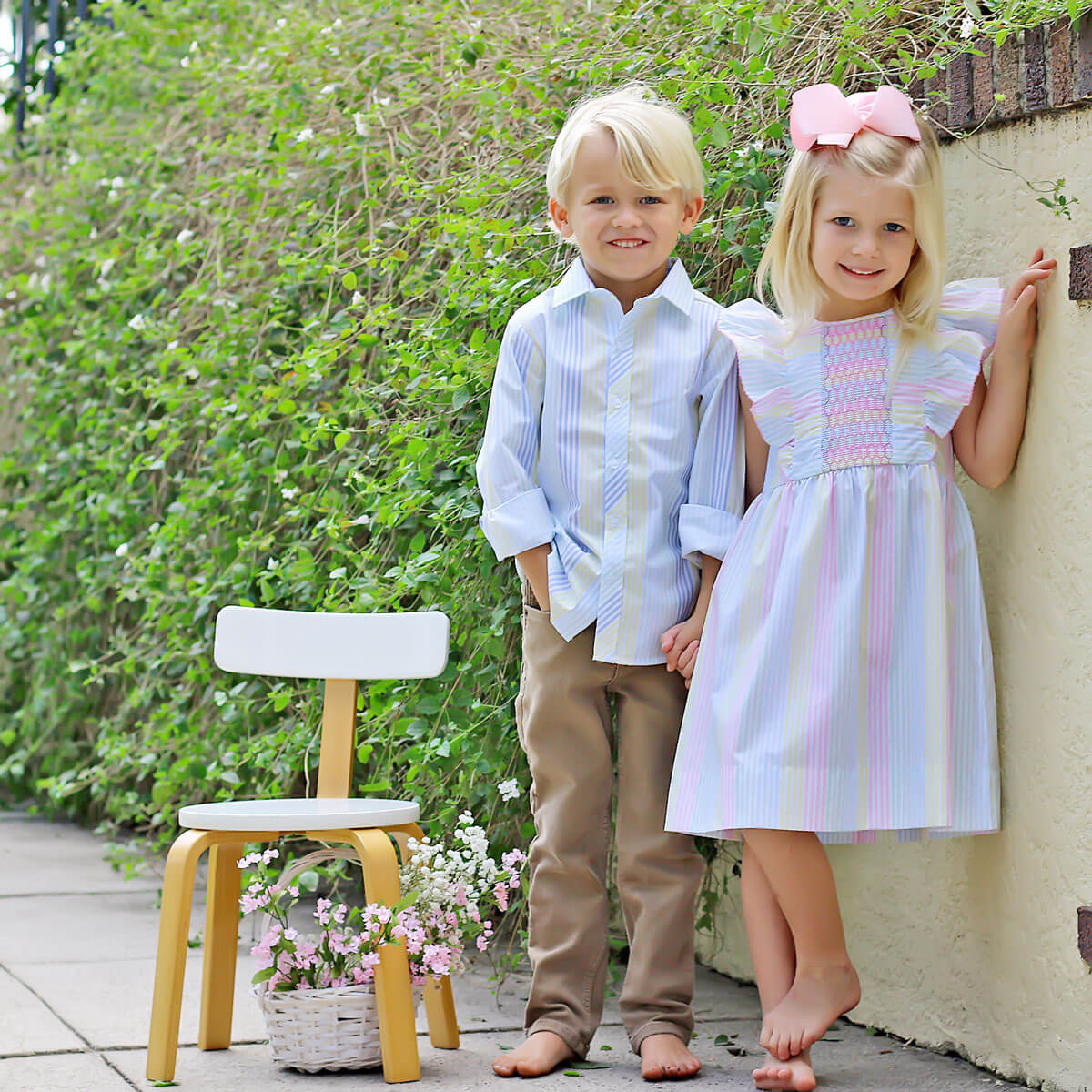 Spring Love Stripe Smocked Rachel Dress