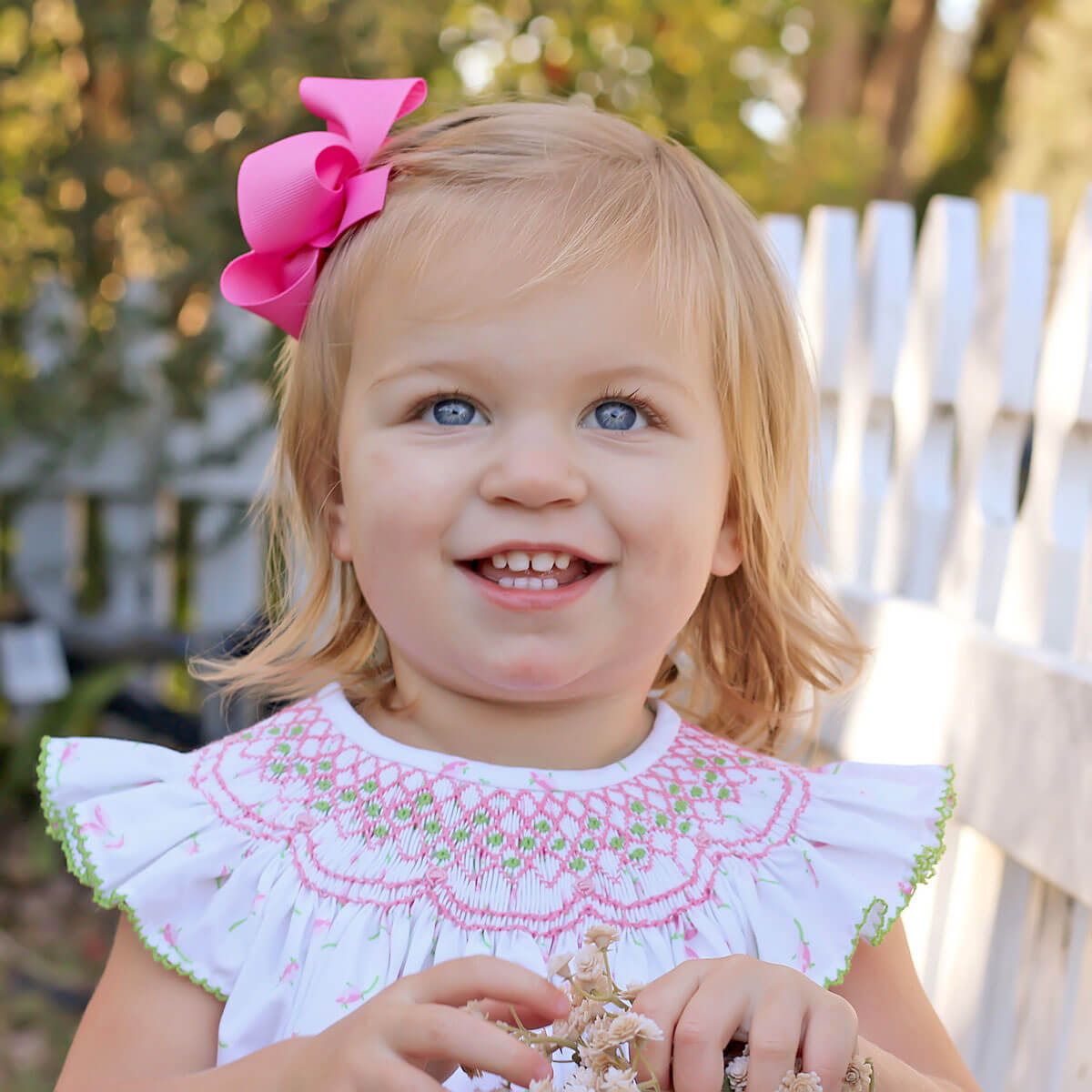 Spring Tulips Smocked Bloomer Set