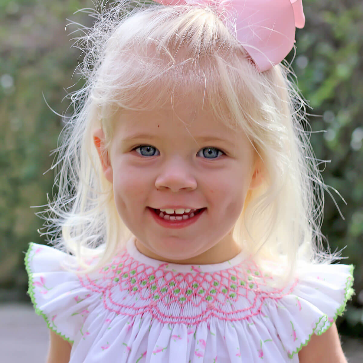 Spring Tulips Smocked Bloomer Set