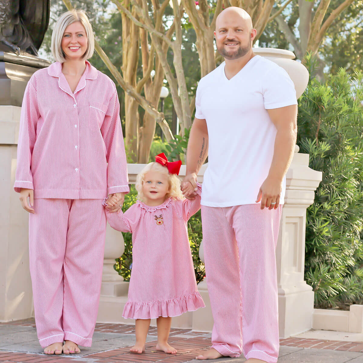 Red Stripe Mom PJ Set