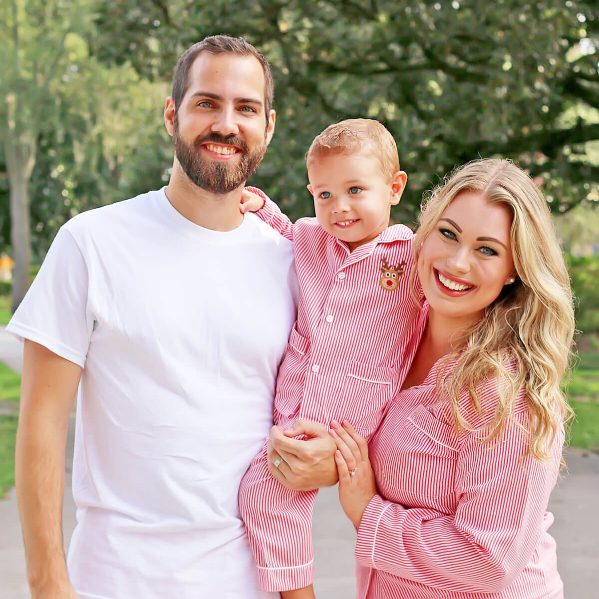 Red Stripe Mom PJ Set