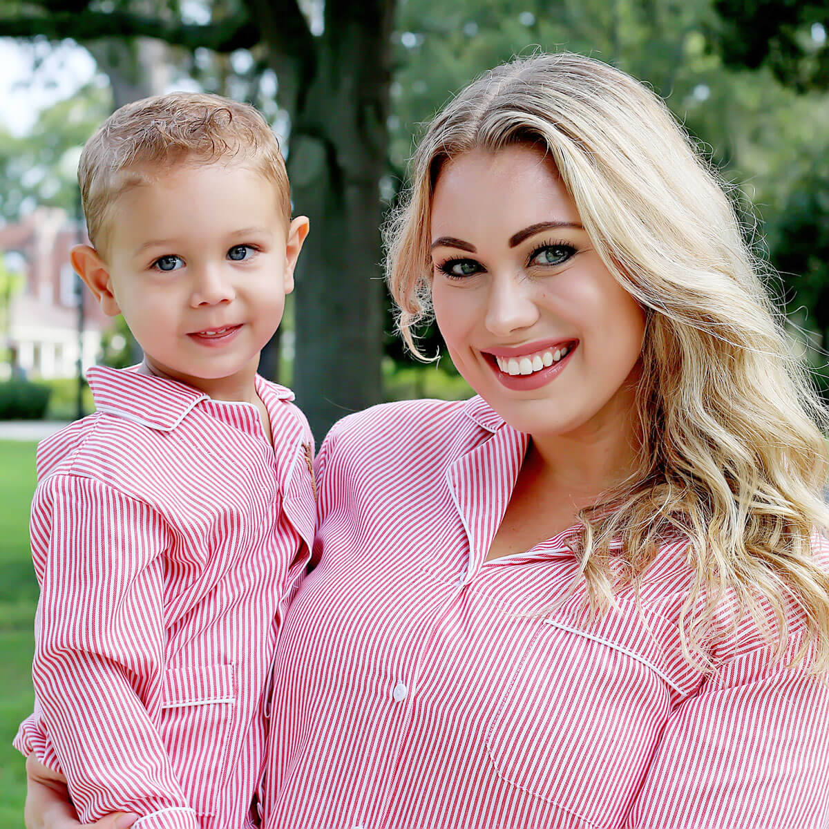 Red Stripe Mom PJ Set