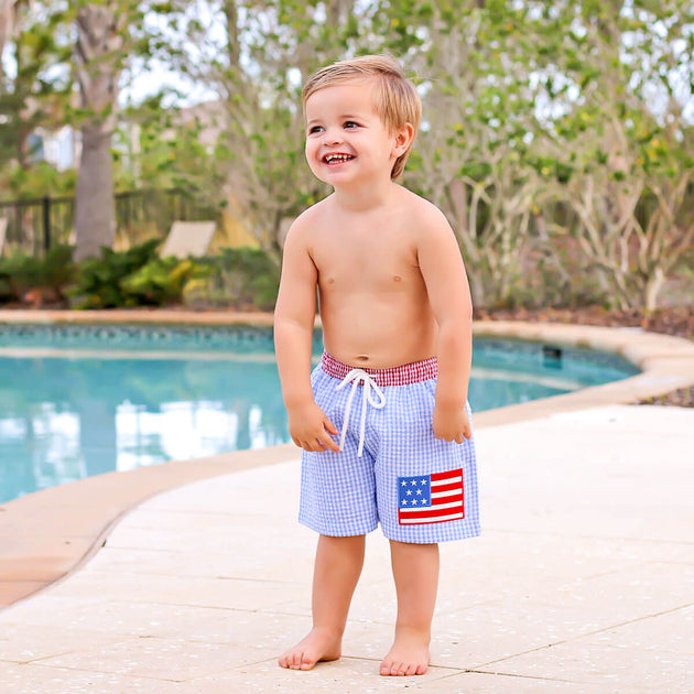 Patriotic Swim Diaper Cover – The Trendy Toddler Smocked