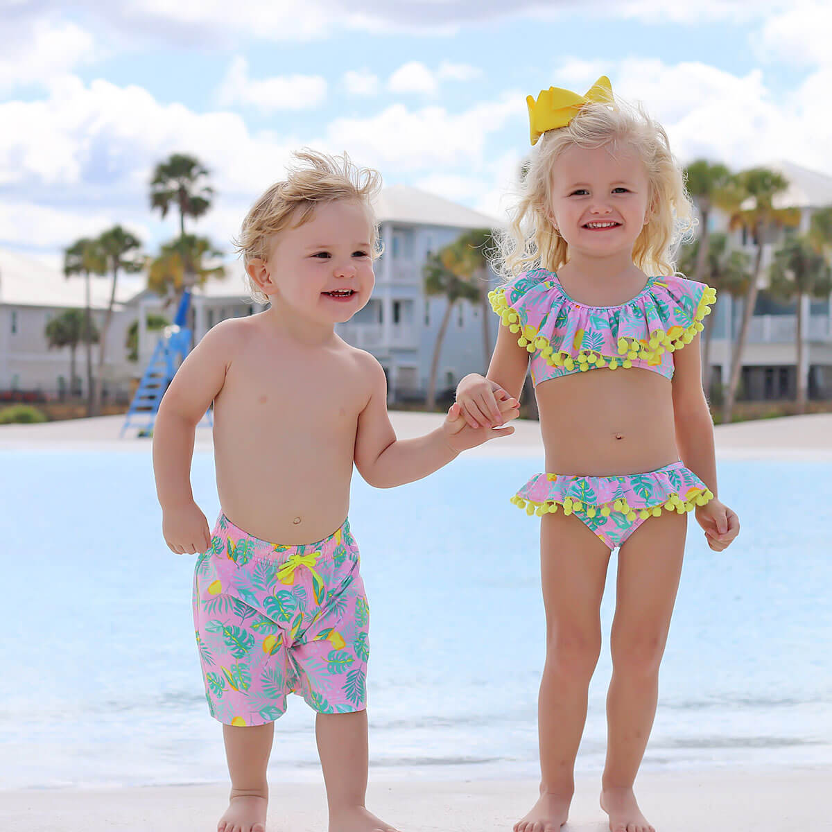 Pacific Palm Swim Trunks