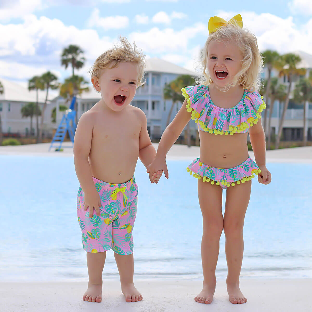 Pacific Palm Swim Trunks