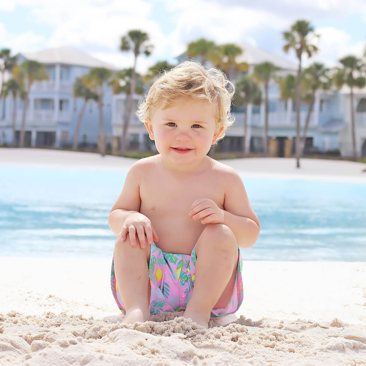 Pacific Palm Swim Trunks