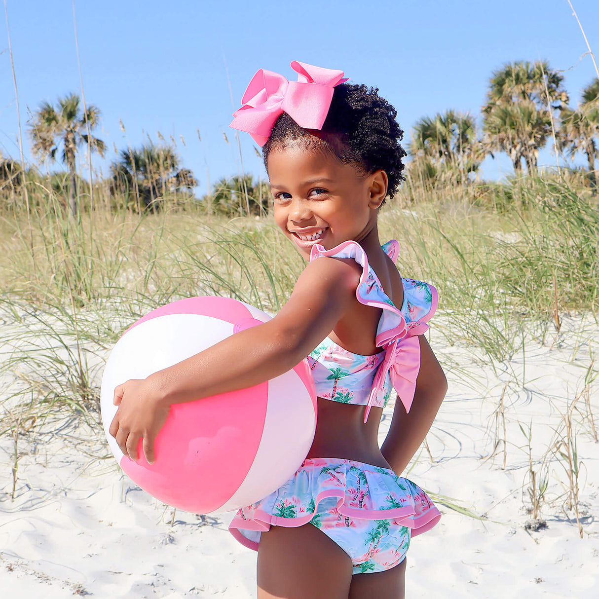 Island Palm Two Piece Swimsuit