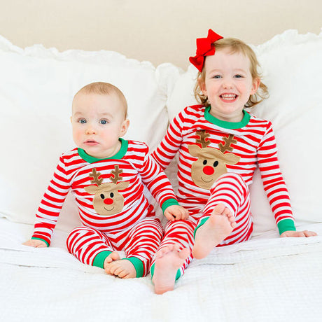 Oh Deer Red Stripe Pajamas