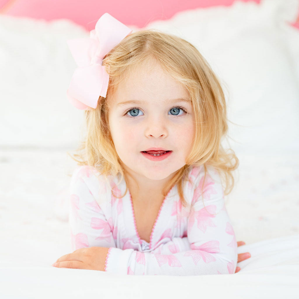 Pink Bow Zip Sleeper