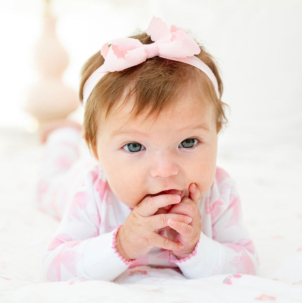 Pink Bow Zip Sleeper