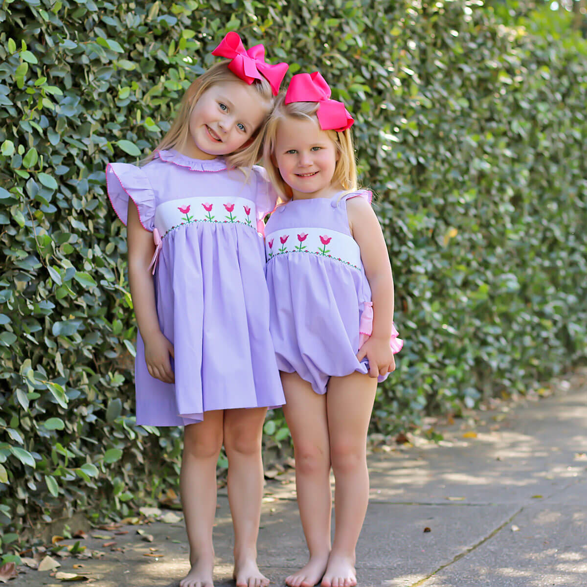 Tulips In Spring Purple Smocked Leah Bubble