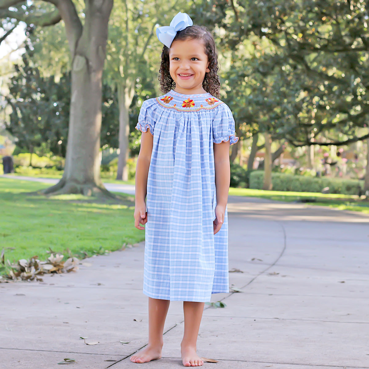 Rose Smocked Turkey Dress main image 0