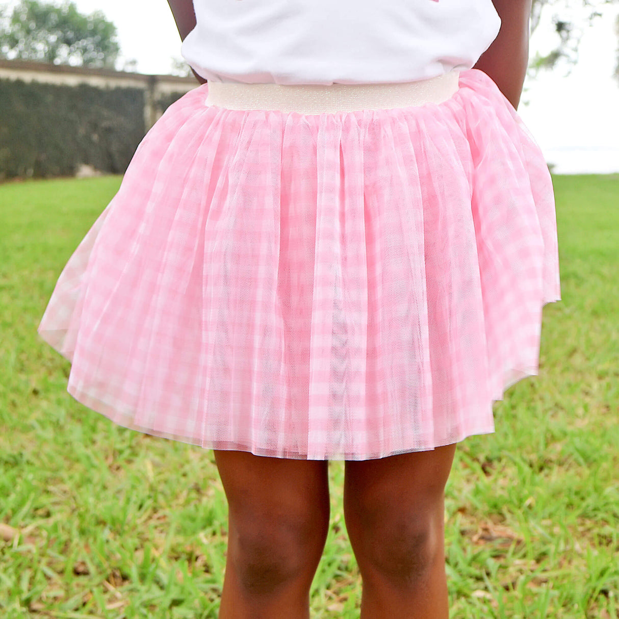 Pink Gingham Tutu Skirt