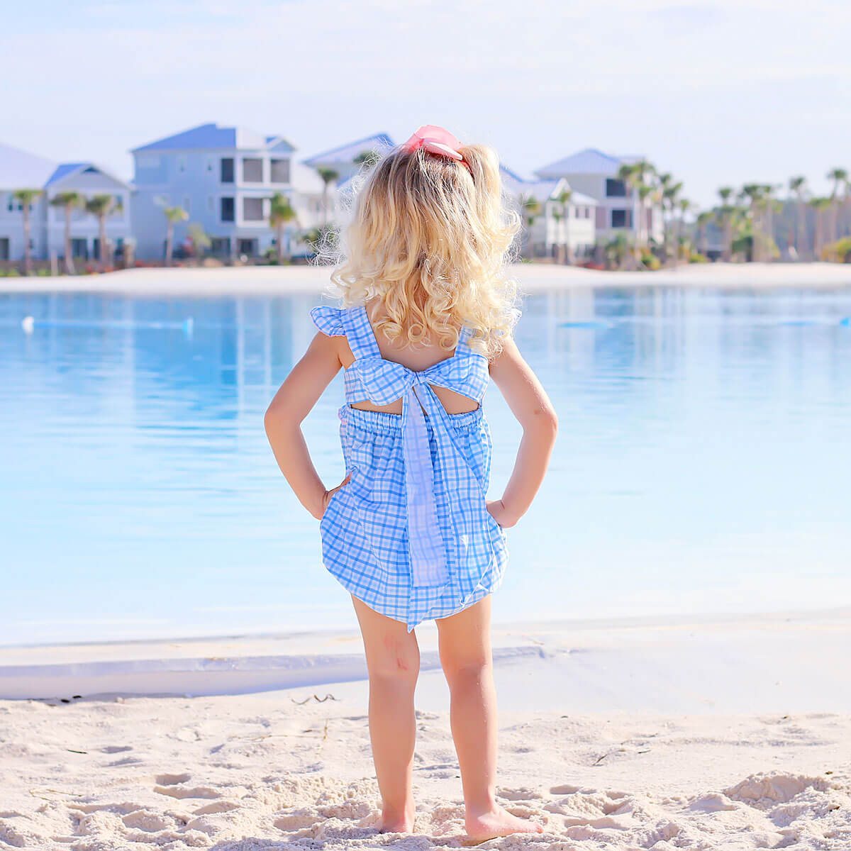 Happy Whale Blue Smocked Amy Bubble