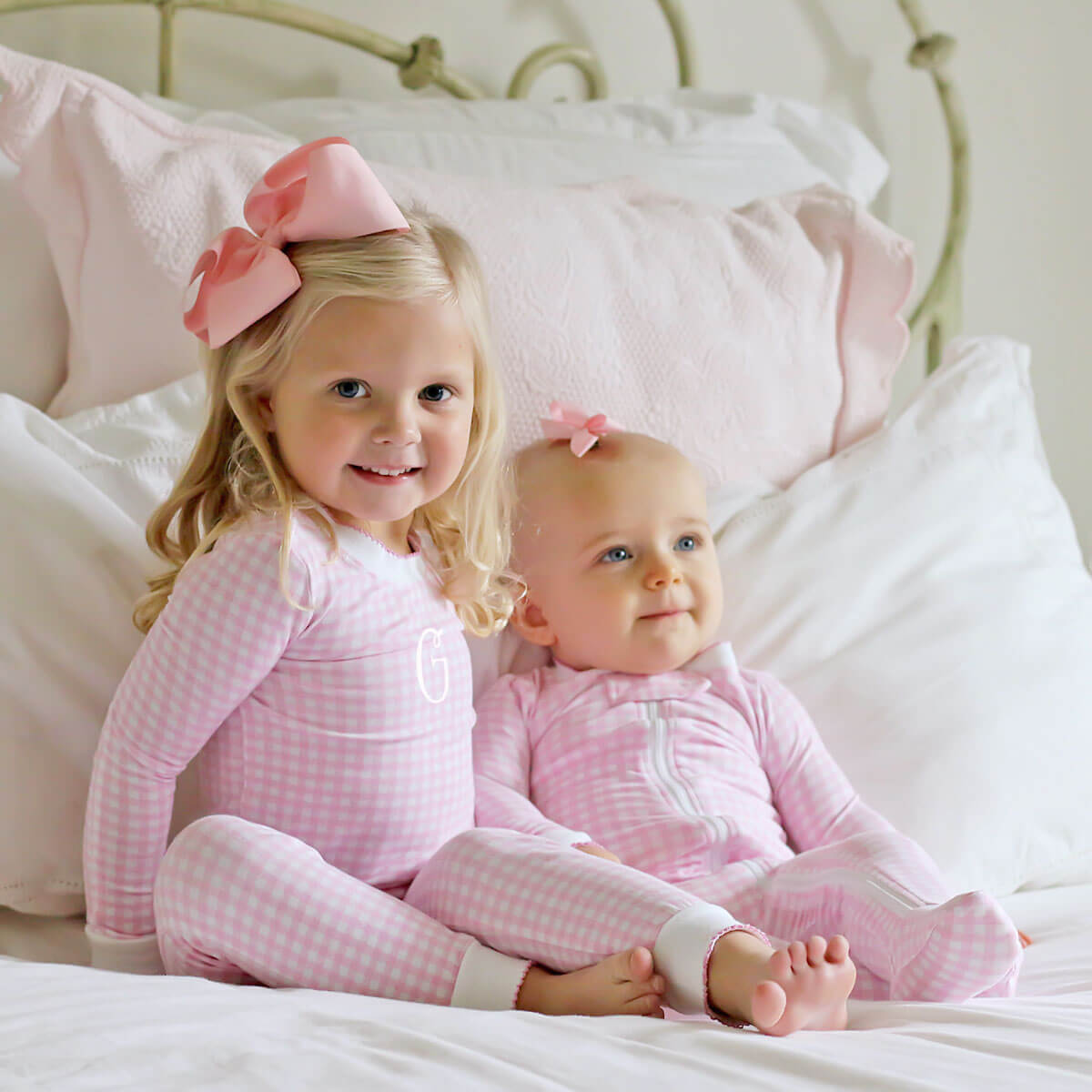 Pink Gingham Pajamas