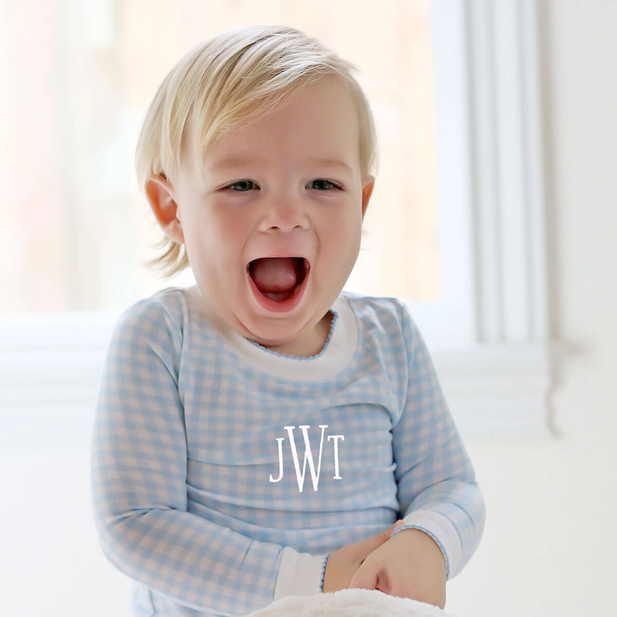 Blue Gingham Pajamas