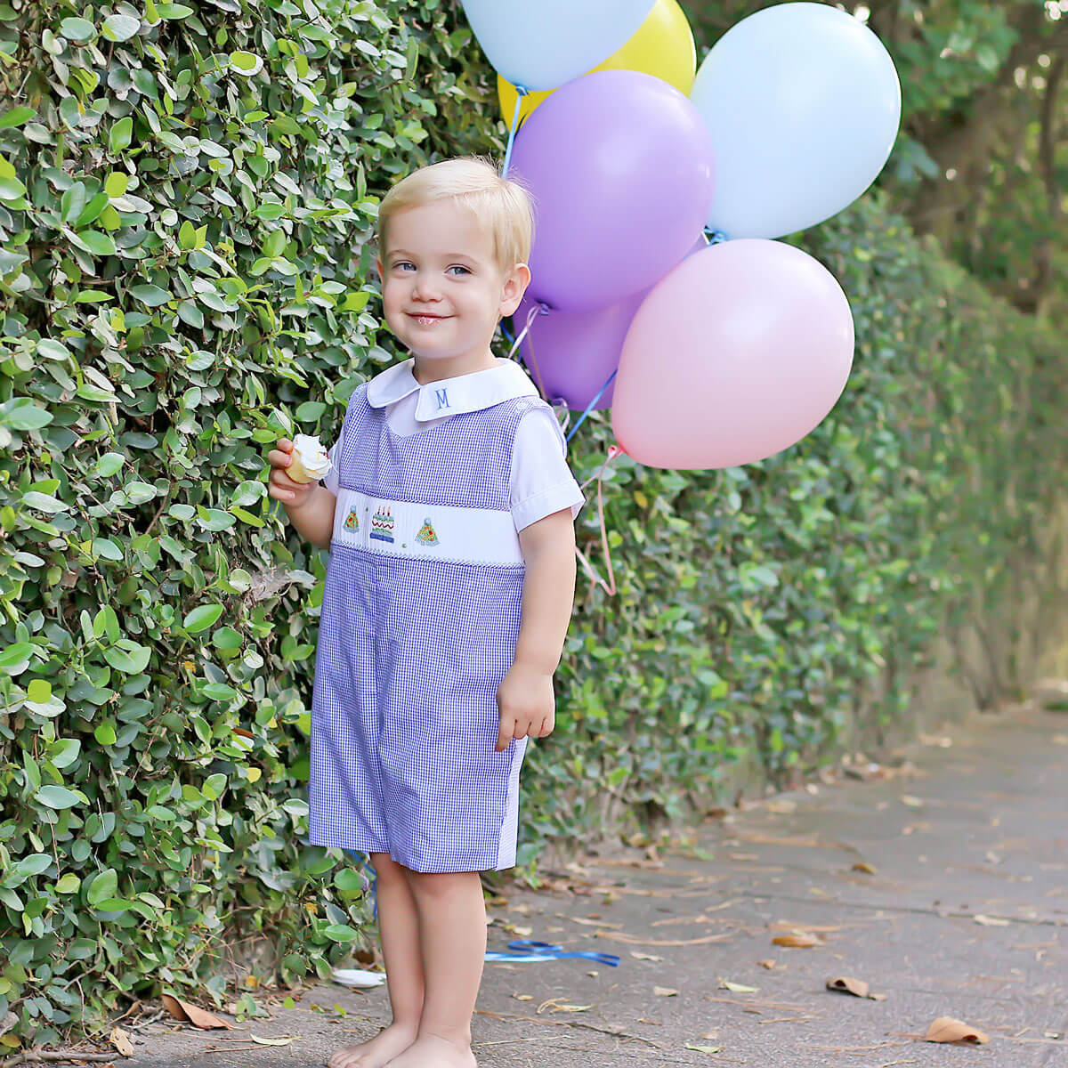 Birthday Smocked Royal Jon Jon