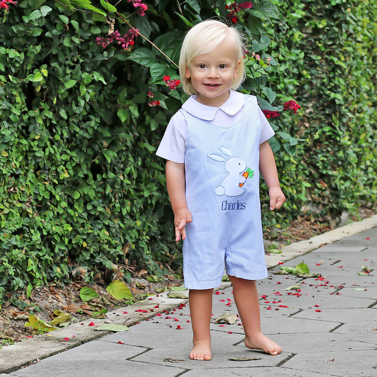 Easter Delight Blue Bunny Appliqué Jon Jon