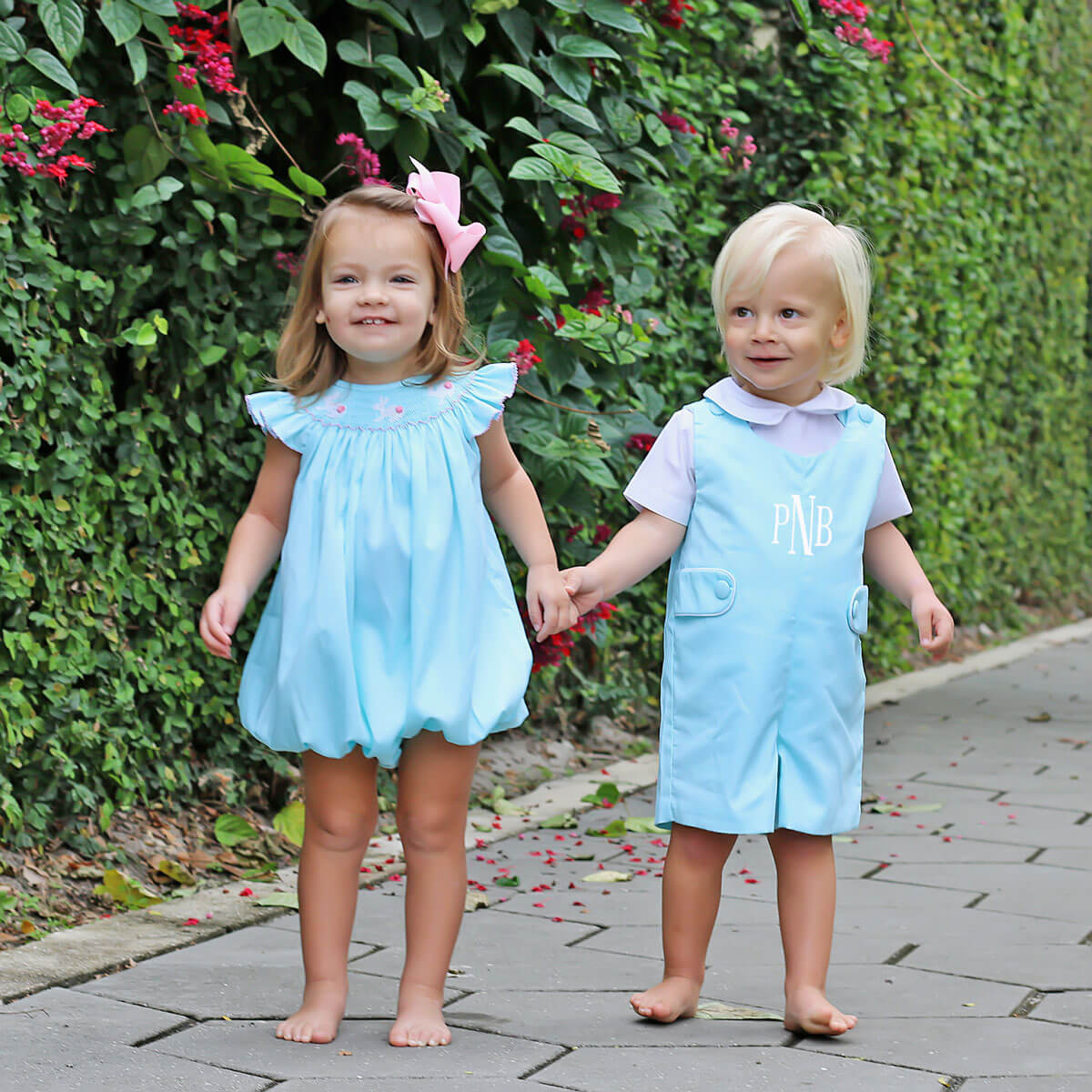 Bunny Love Mint Smocked Bubble