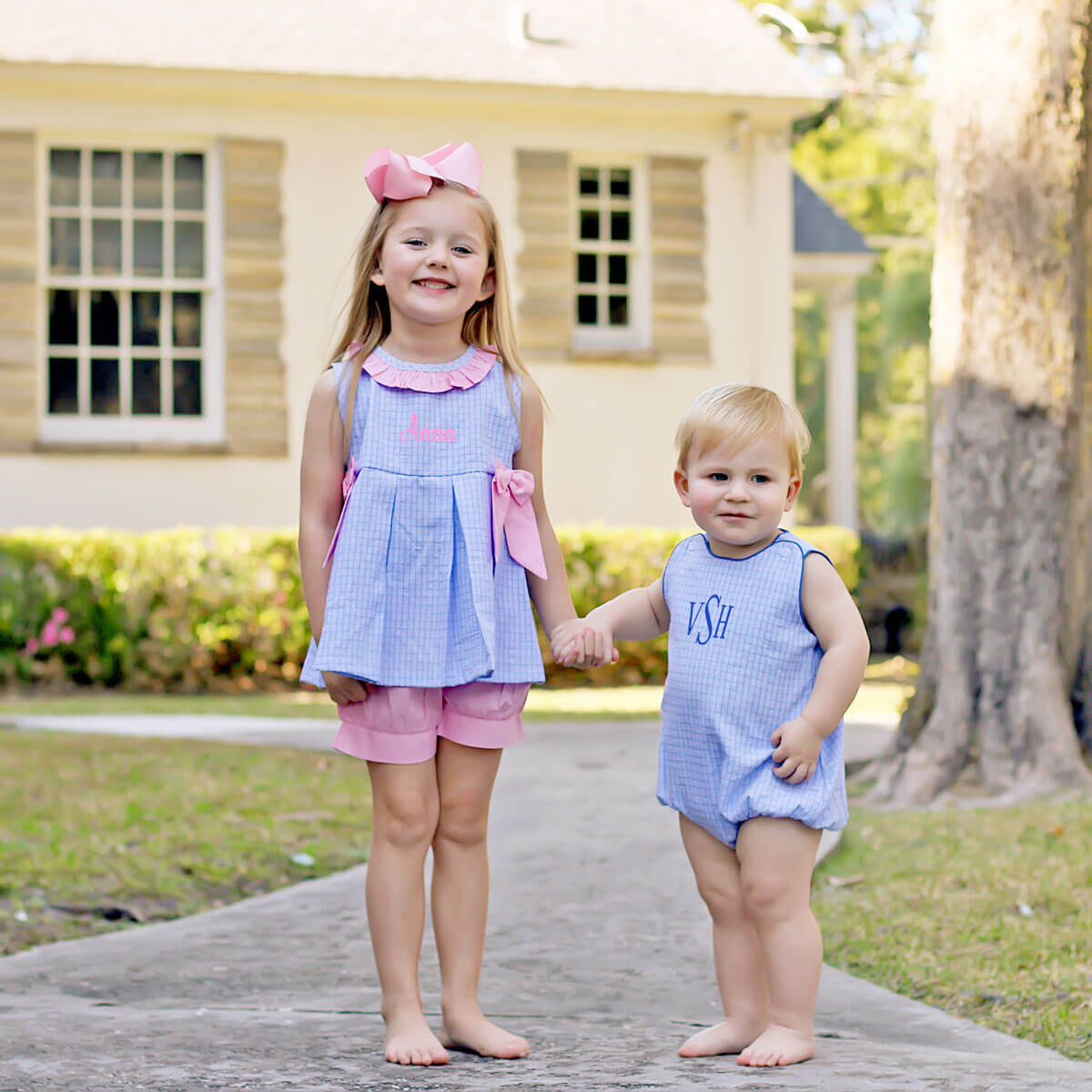 Camden Plaid Blue Eloise Short Set
