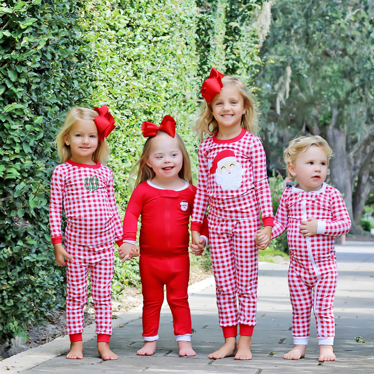 Red Gingham Knit Pajamas
