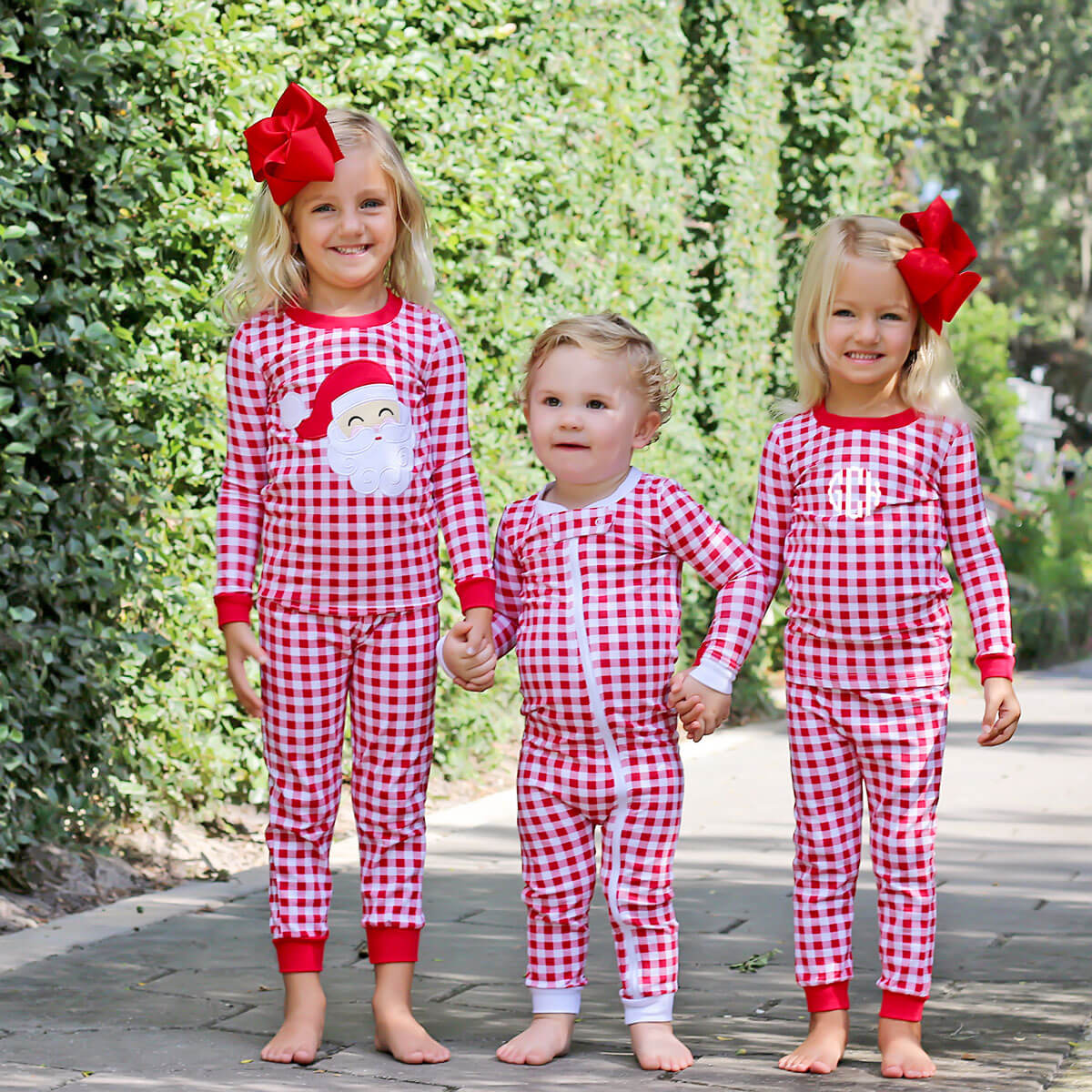 Red Gingham Knit Pajamas