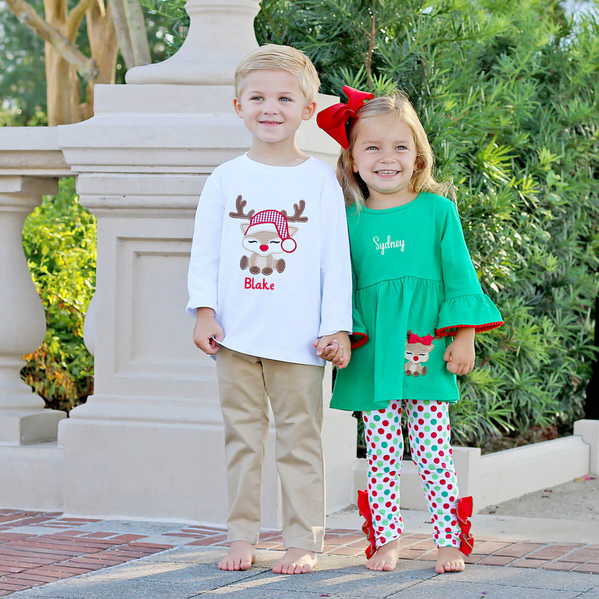 Dashing Reindeer Polka Dot Sophia Legging Set