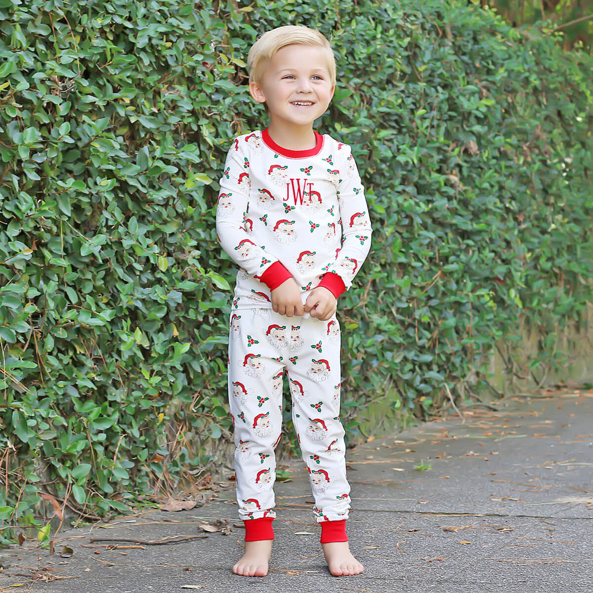 Vintage Santa White Pajamas