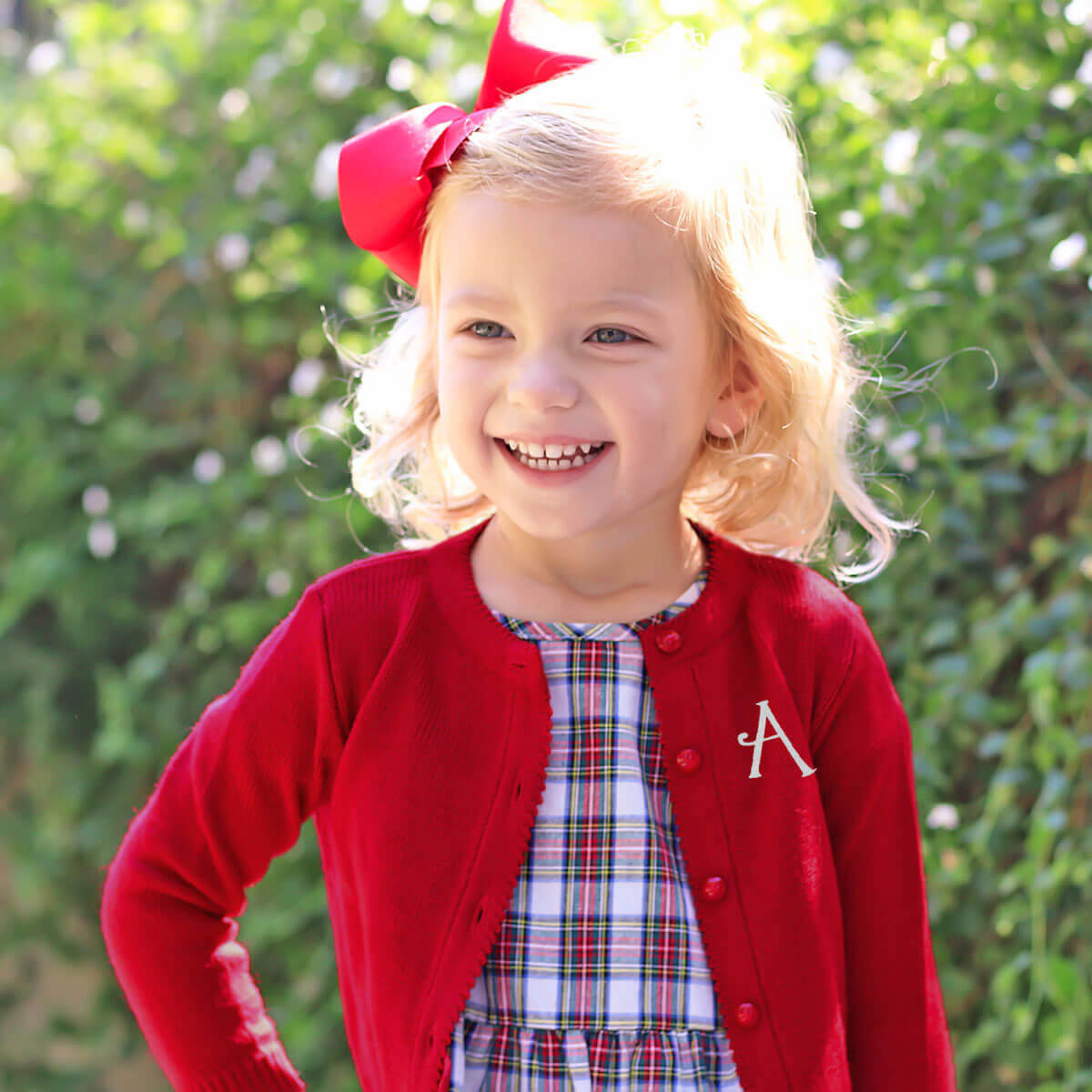 Button Up Sweater Red