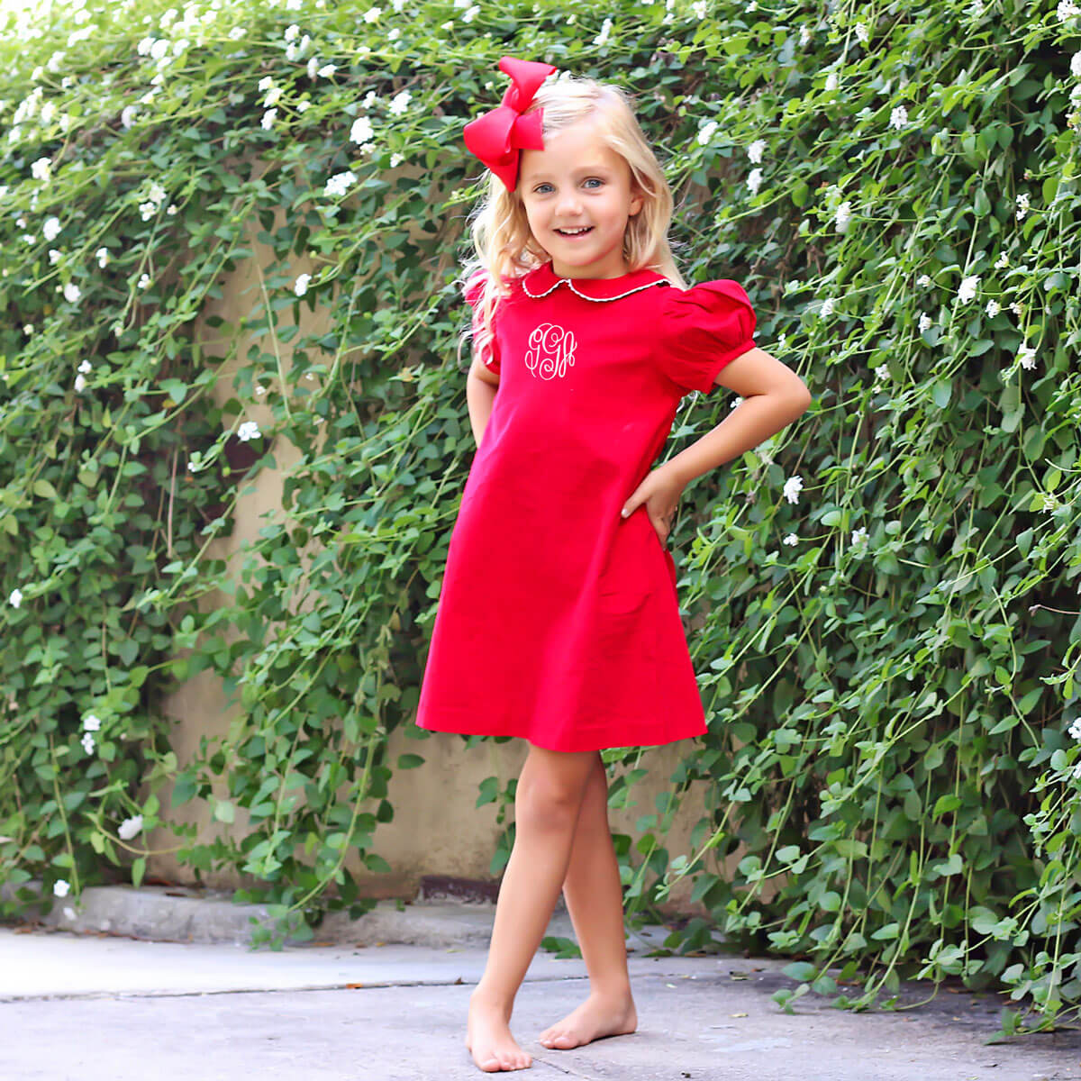 Red Corduroy Sally Dress