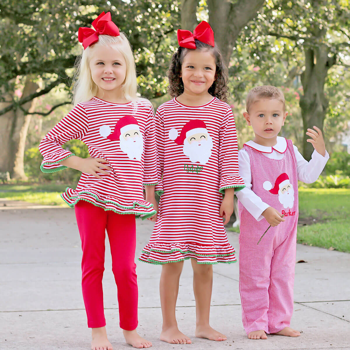 Happy Santa Red Stripe Milly Dress
