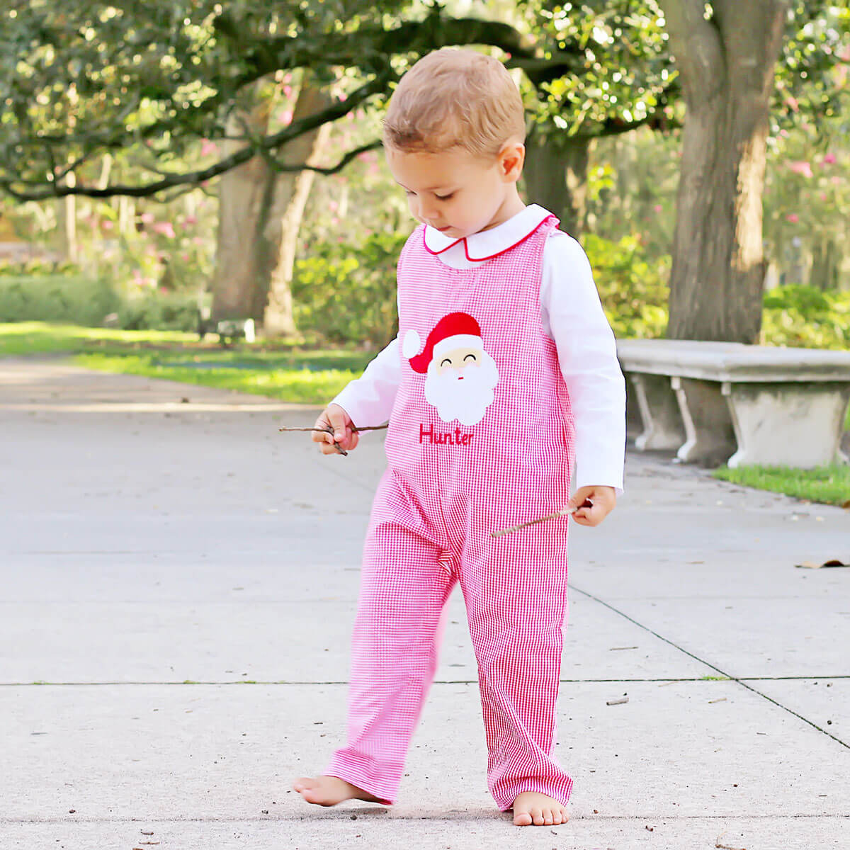 White Long Sleeve Undershirt with Red Trim