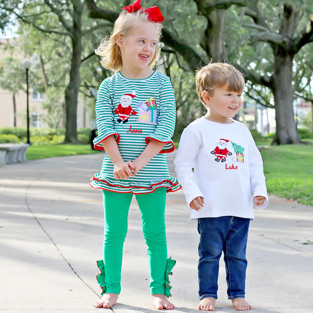 Santa's Sleigh Long Sleeve Shirt