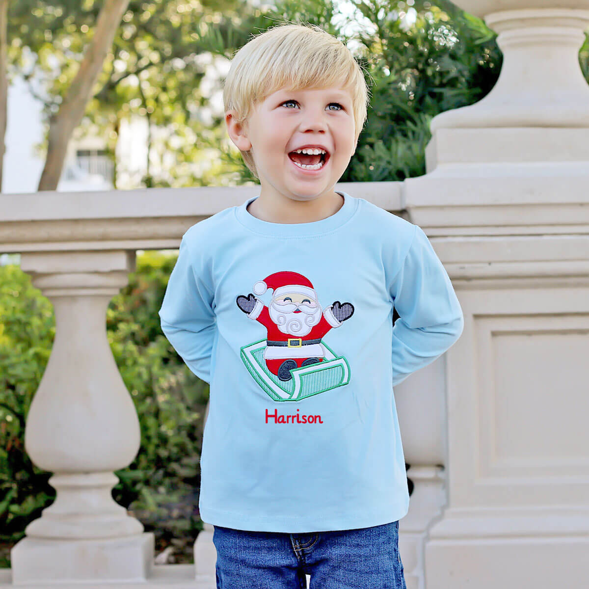 Santa Sledding Adventure Long Sleeve Shirt